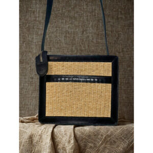 Ralph Lauren Black and Tan Shoulder Bag